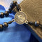 Black Beaded Rosary with Silver Accents