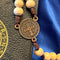 Cream Beaded Rosary with Antique Bronze Accents