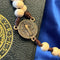 Cream Beaded Rosary with Antique Bronze Accents