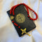 Red Beaded Rosary with Gold Accents
