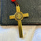 Red Beaded Rosary with Gold Accents
