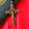 Black Beaded Rosary with Copper Accents