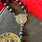 Black Beaded Rosary with Silver Accents