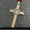 Red Beaded Rosary with Silver Accents